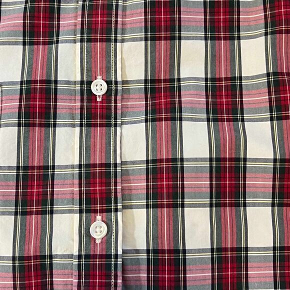 Vintage Toss Christmas Plaid Button Up Shirt, Custom T-Shirt Back. Custom made, - Picture 3 of 10